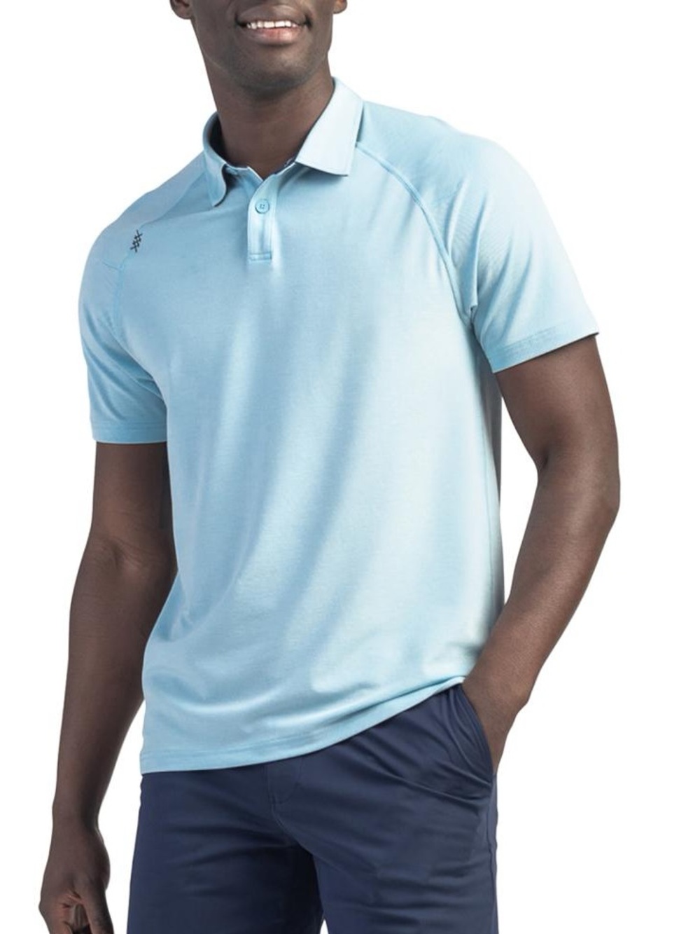 Rhone Delta Piqué Performance Polo Baby Blue - Size Medium